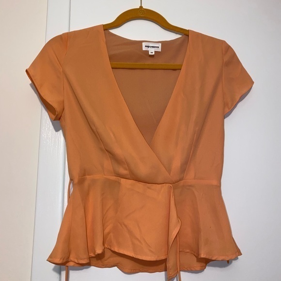 superdown Tops - Superdown Orange Tie Top
